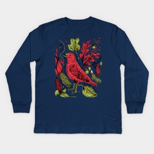 Red Crow Art Kids Long Sleeve T-Shirt